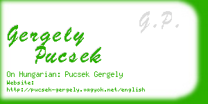 gergely pucsek business card